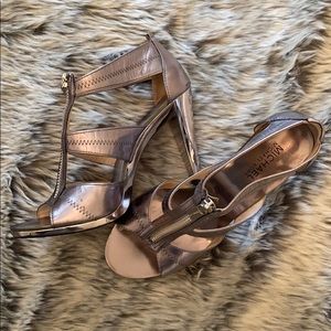 Silver Michael Kors strappy heels